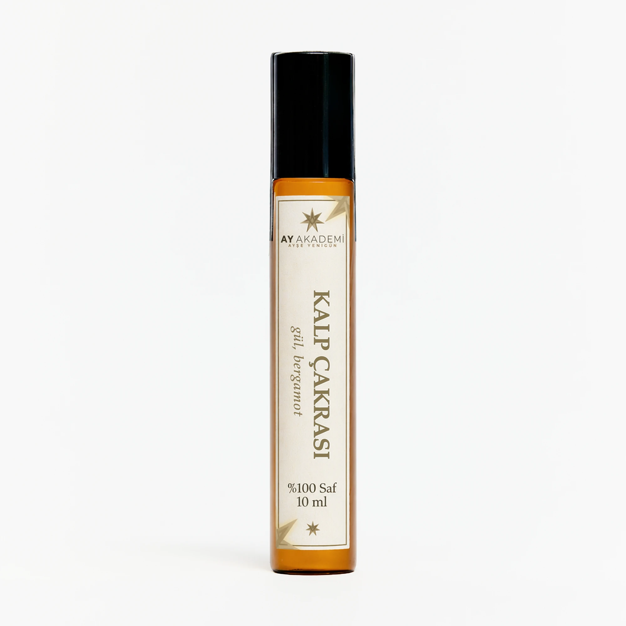 Ay Akademi Kalp Çakrası Yağı 10 ml Roll-On – Gül ve Bergamot İçerikli %100 Saf Çakra Yağı