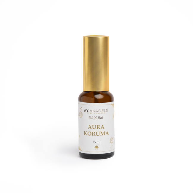 Ay Akademi Aura Koruma Spreyi %100 Saf – kutsal fesleğen & günlük & mirha karışımı, 25ml Amber Cam Sprey Şişe