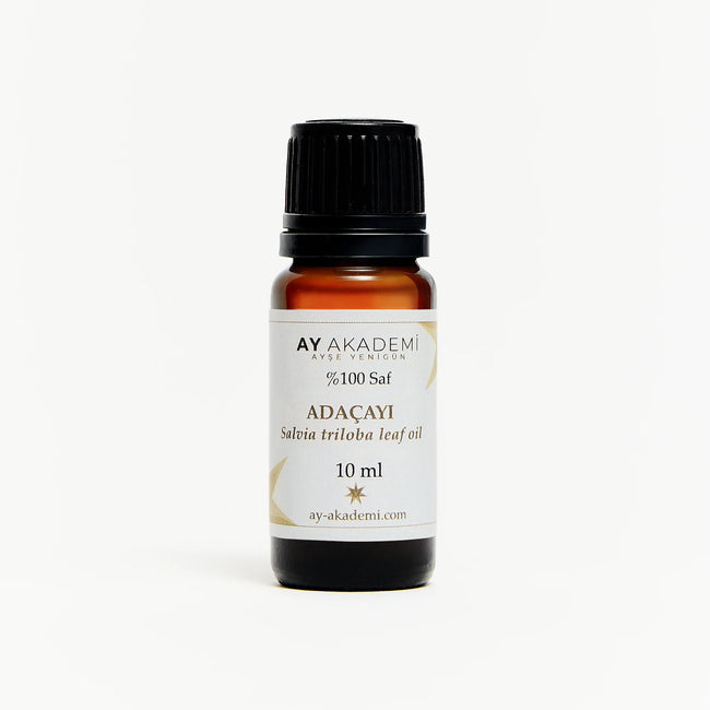 Ay Akademi Adaçayı Uçucu Yağı %100 Saf – Salvia triloba leaf oil, 10ml Amber Cam Şişe