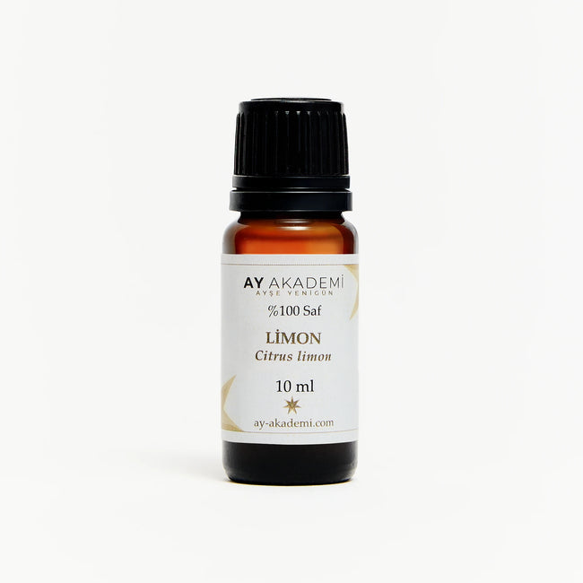 Ay Akademi Limon Uçucu Yağı %100 Saf – Citrus limon, 10ml Amber Cam Şişe