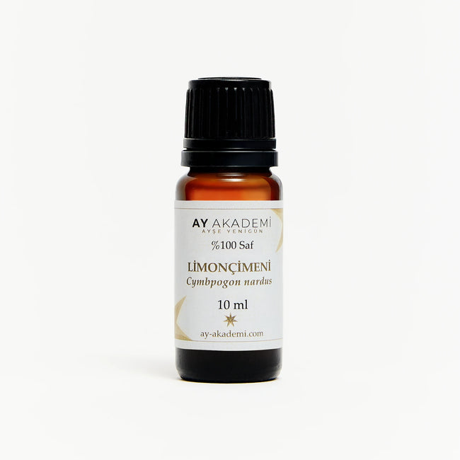 Ay Akademi Limonçimeni Uçucu Yağı %100 Saf – Cymbopogon nardus, 10ml Amber Cam Şişe