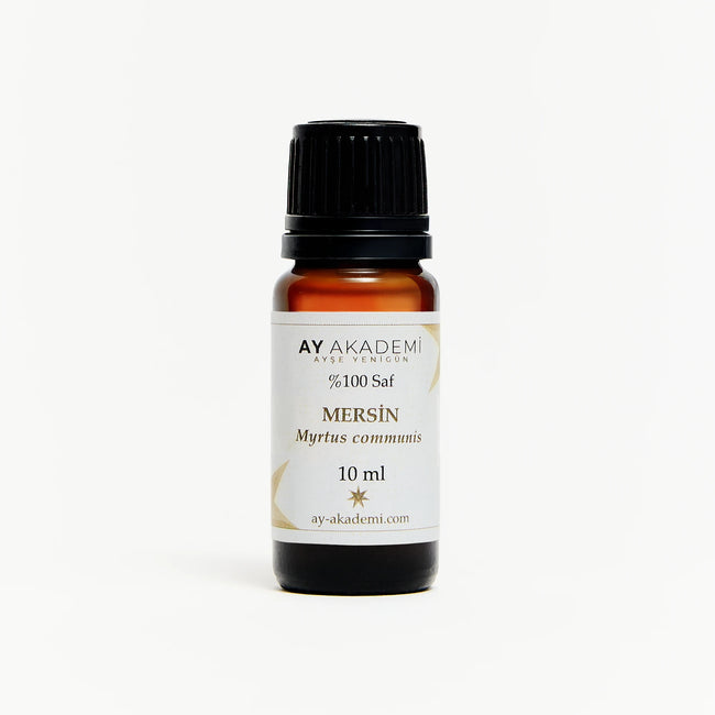 Ürün Çeşidi_Aromatik Yağlar, uçucu yağ, mersin uçucu yağı, myrtus communis, saf uçucu yağ, doğal yağ, difüzör yağı, masaj yağı, akdeniz bitkisi, aromaterapi, meditasyon, yenileyici, ay akademi, 10ml, %100 saf