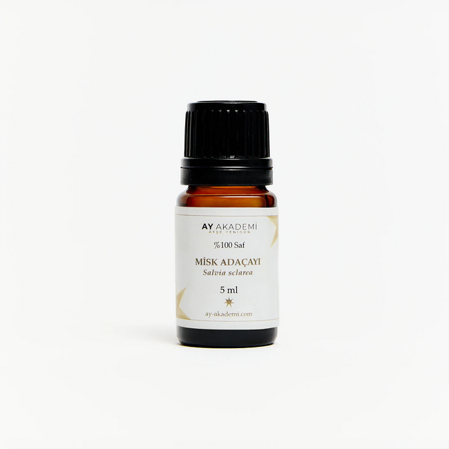Ay Akademi Misk Adaçayı Uçucu Yağı 5 ml – Salvia sclarea İçerikli %100 Saf Uçucu Yağ