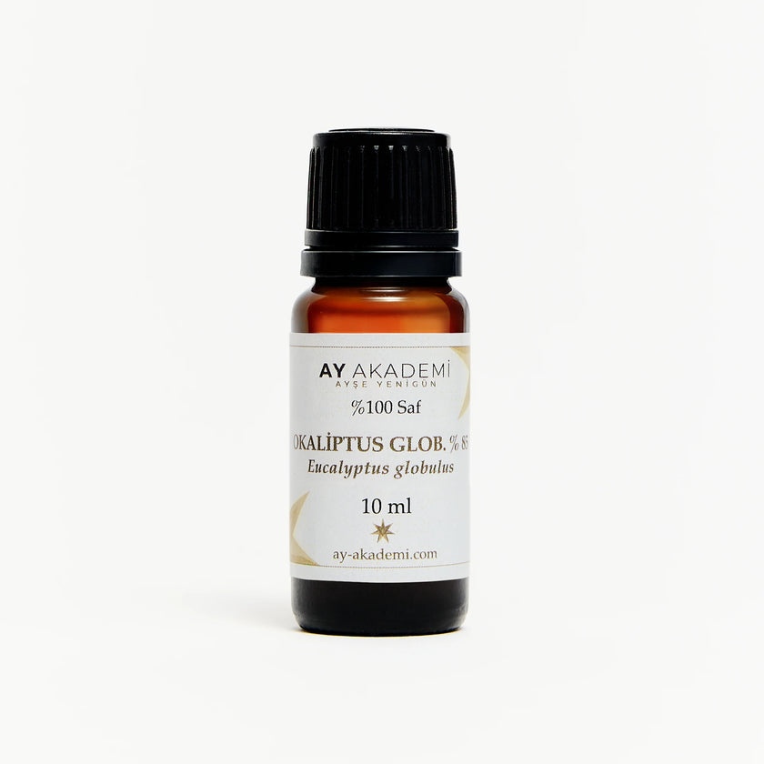 Ay Akademi Okaliptus Globulus %85 Uçucu Yağı %100 Saf – Eucalyptus globulus, 10ml Amber Cam Şişe