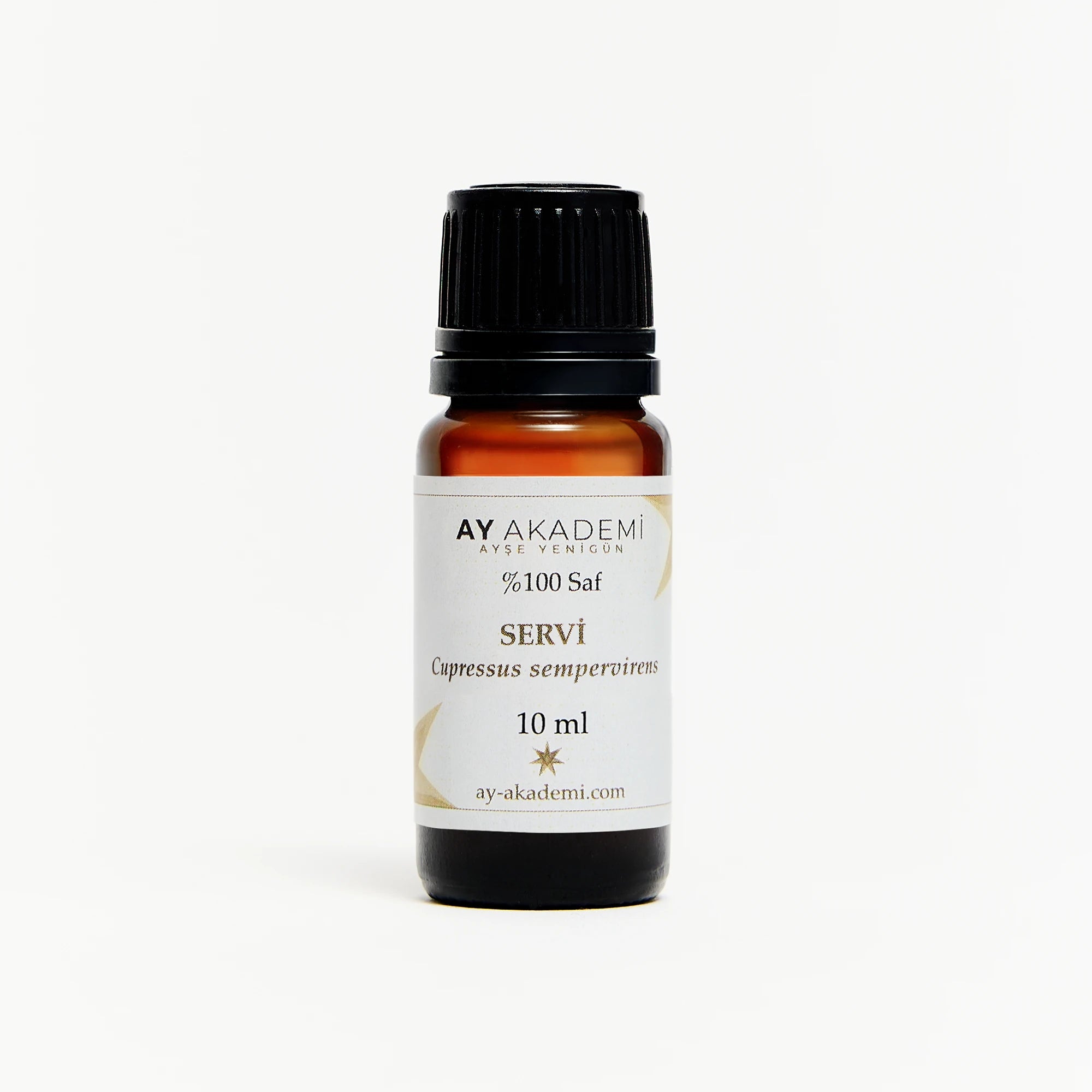 Ay Akademi Servi Uçucu Yağı %100 Saf – Cupressus sempervirens, 10ml Amber Cam Şişe