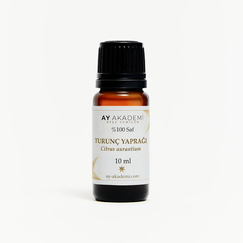 Ay Akademi Turunç Yaprağı Uçucu Yağı %100 Saf – Citrus aurantium, 10ml Amber Cam Şişe