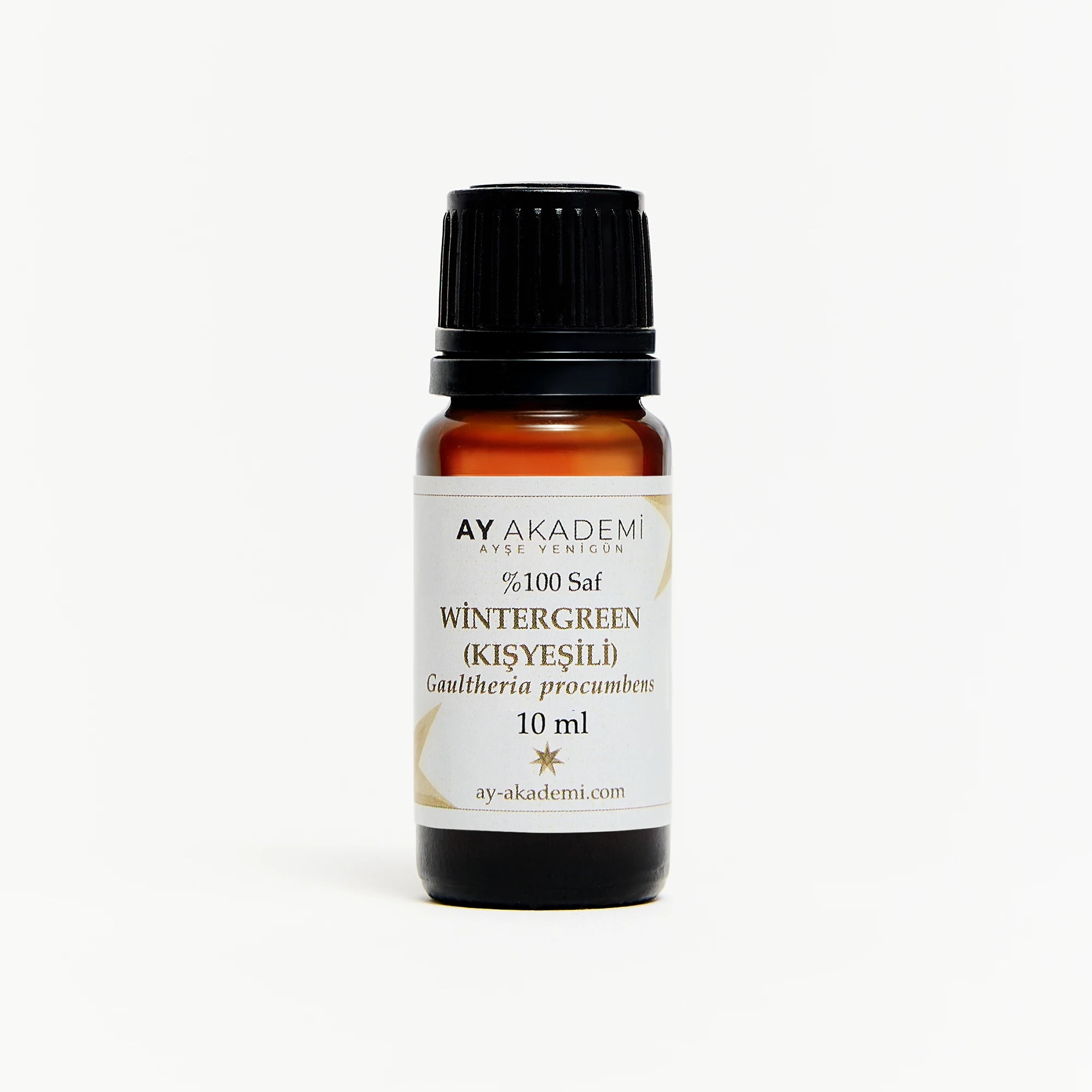 Ay Akademi Wintergreen Kışyeşili Uçucu Yağı %100 Saf – Gaultheria procumbens, 10ml Amber Cam Şişe