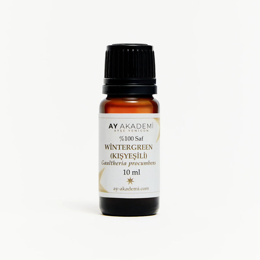 Ay Akademi Wintergreen Kışyeşili Uçucu Yağı %100 Saf – Gaultheria procumbens, 10ml Amber Cam Şişe